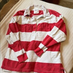 Aerie Bold Red and White Striped Top